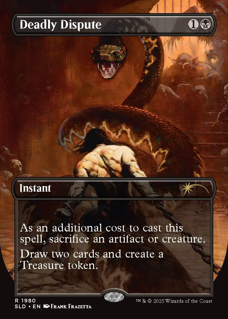 mtg cards like deadly dispute Power Creep? Potential replacements for Costly Plunder and Vraska's Contempt? : r/freemagic Draw two cards and create a Treasure token. Deadly Dispute | Secret Lair