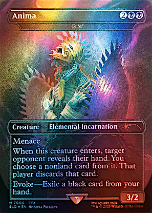 grief mtg card Magic The Gathering - Modern Horizons 2 Timeshifts - target opponent reveals their hand Uncontrollable Grief : r/custommagic