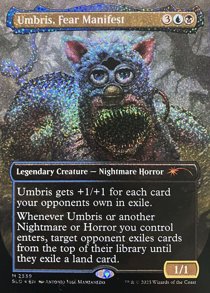 card confetti mtg Umbris, Fear Manifest (Confetti Foil) [Secret Lair Drop Series] main image 1