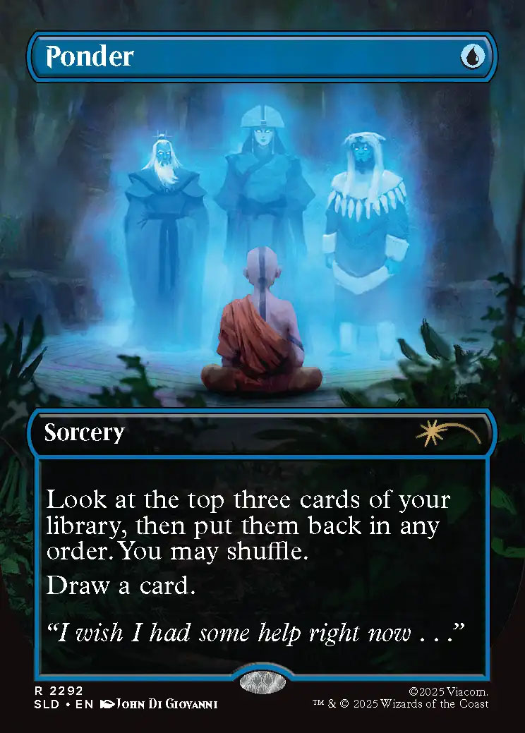 ponder mtg card Playmat - Trading Games You may shuffle your library Ponder | Mtg card alters,