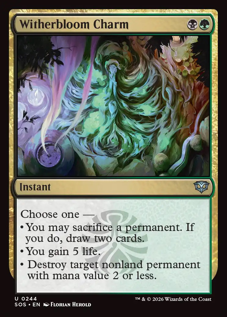 Secrets of Strixhaven Foil: Witherbloom Charm