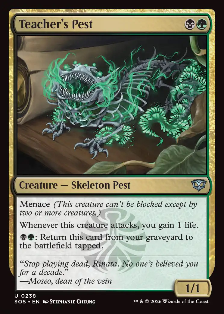 mtg pest cards Control  Outlaws of Thunder Junction: The Big Score (BIG) #22 Trample Whenever you gain life Secrets of Strixhaven: Teacher's Pest