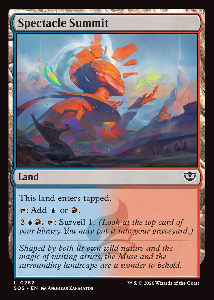 mtg cards with spectacle Magic The Gathering - Strixhaven - Mage This land enters tapped Magic The Gathering Trading Card