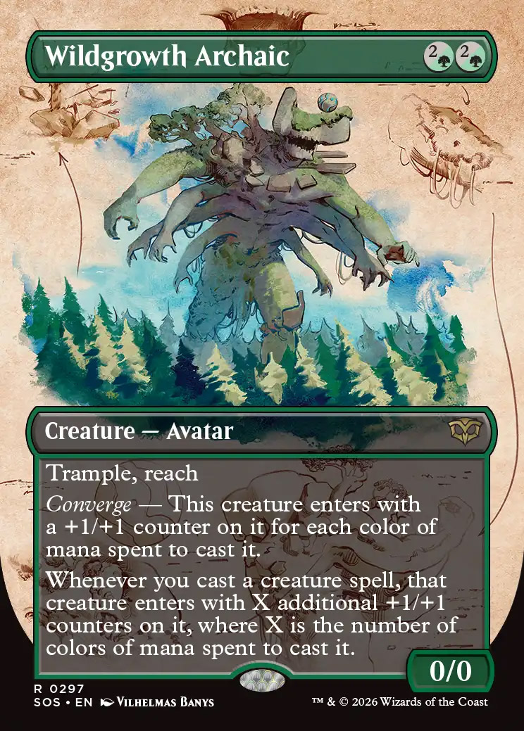 Secrets of Strixhaven Variants: Wildgrowth Archaic (0297 - Borderless)