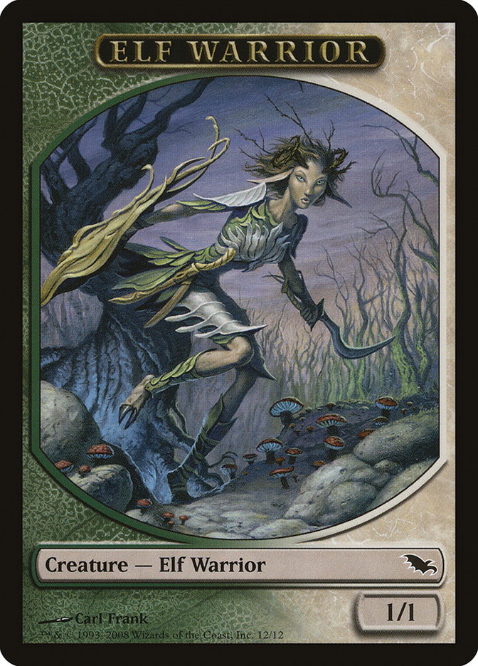 green and white mtg cards Elf Warrior Token | Shadowmoor | Modern