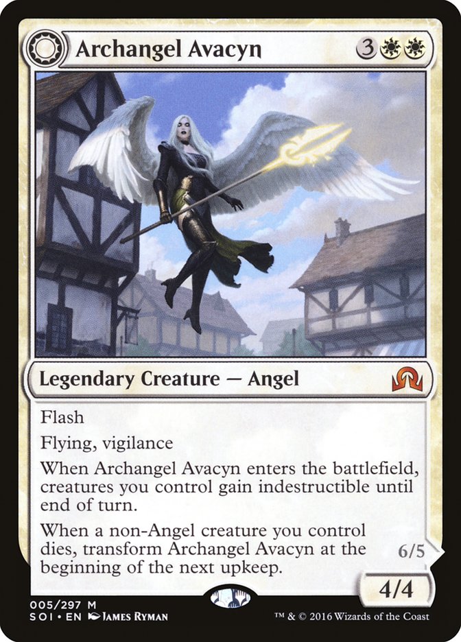 Magic the Gathering Trading Card Game Shadows Over Innistrad Mythic Rare Archangel Avacyn / Avacyn, the Purifier #5 [Lightly Played]