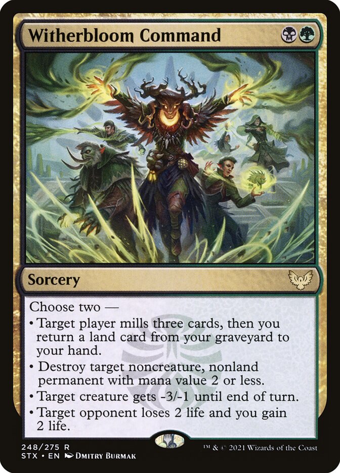 mtg witherbloom cards Amazon.com: Elite Golgari Witherbloom Pest Sacrifice Deck - Black Green -  Very Powerful - Modern and Pioneer Legal - Custom Built - Magic The  Gathering - MTG main image 0