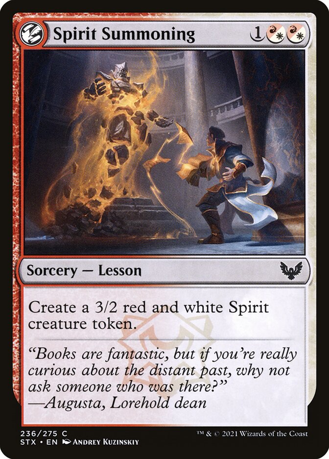 Magic: The Gathering – Spirit Summoning (Evocazione Dello Spirito) – Einzelkarte Aus Strixhaven: School Of Mages