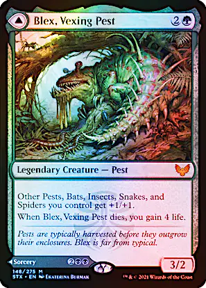 pest cards mtg Blech, Loafing Pest Tribal Power level 7/Bracket 3 Moxfield estimated price: 563.81 Primer with Deck Description in Mox field https://moxfield.com/decks/xTYKogJgvkmFipvGTILeqw #mtg #mtgcommunity #mtgaddicts #mtgcommander #mtgsecretsofstrixhaven Destroy up to X target artifacts and/or enchantments Card Name: Pest, Rules Text: