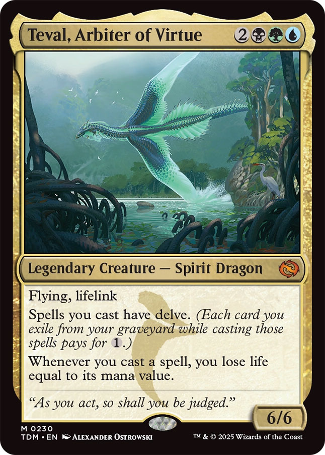 MtG Tarkir: Dragonstorm Mythic Rare Teval, Arbiter of Virtue #230
