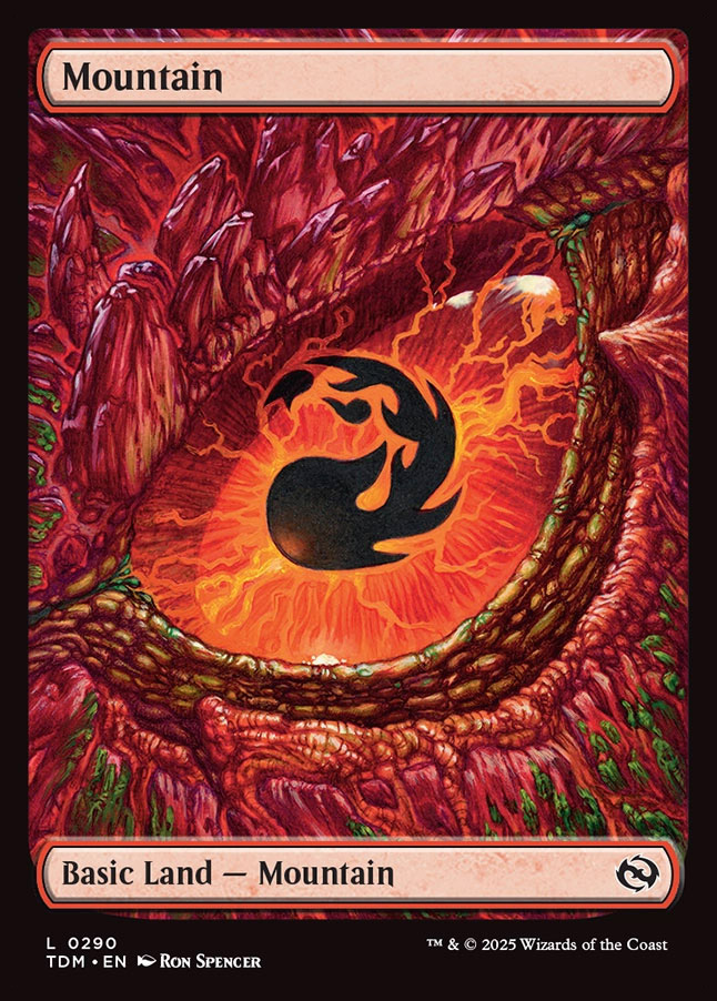 Magic the Gathering Tarkir: Dragonstorm Common Mountain #290 [Dragon's Eye Land FOIL]