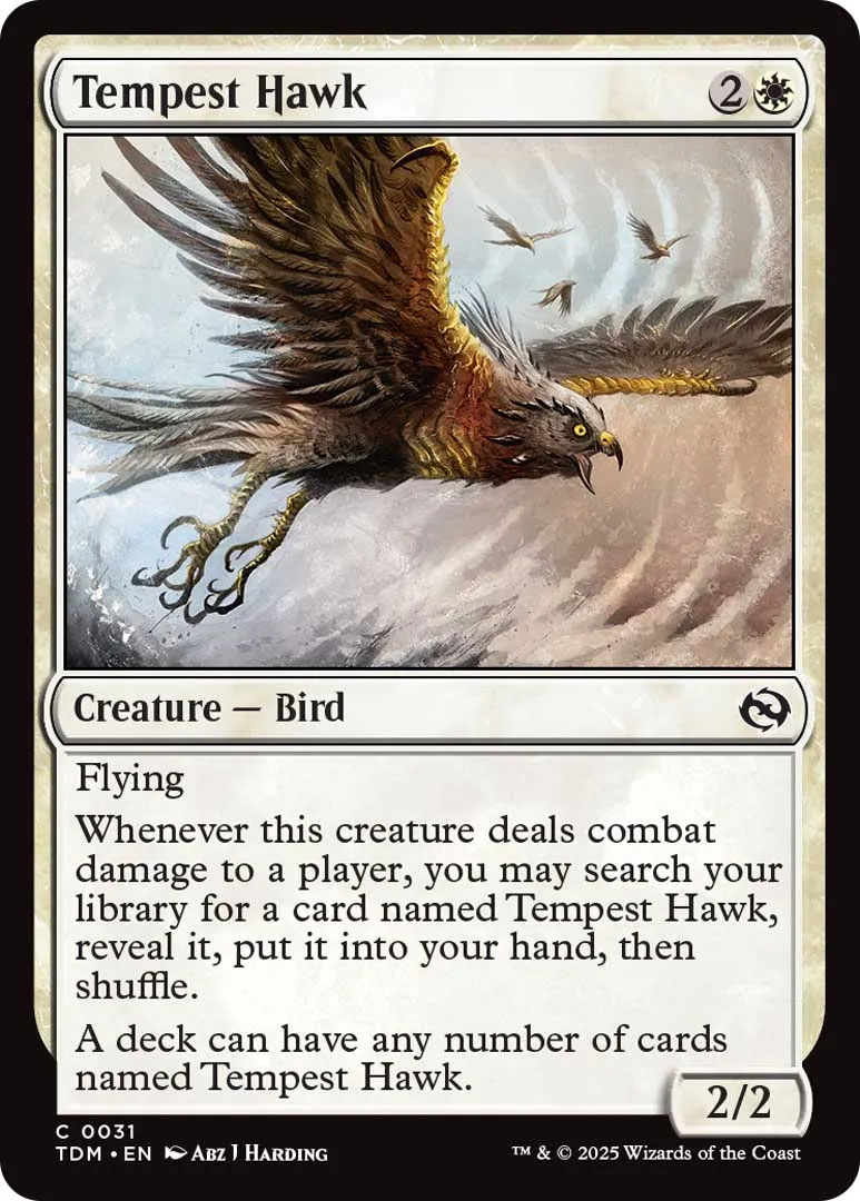 mtg tempest hawk commander deck Magic The Gathering - Tarkir: Dragonstorm - none) element.class 35 Tempest Hawks in One
