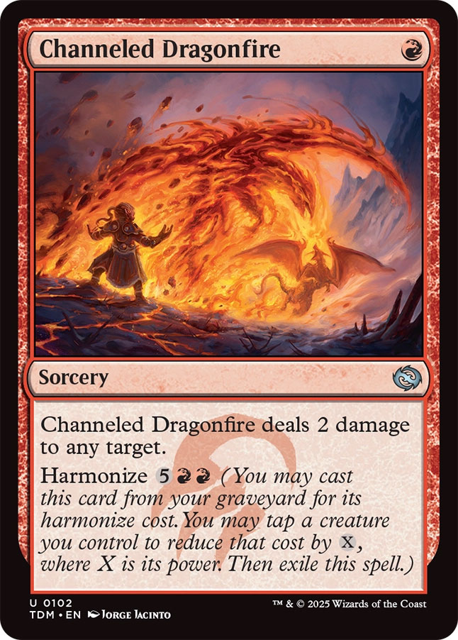 MtG Tarkir: Dragonstorm Uncommon Channeled Dragonfire #102