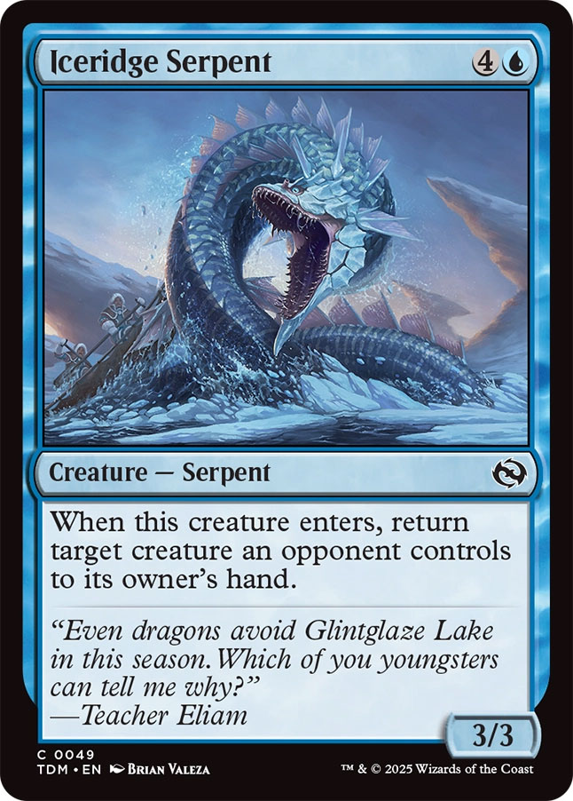 Tarkir: Dragonstorm Foil: Iceridge Serpent
