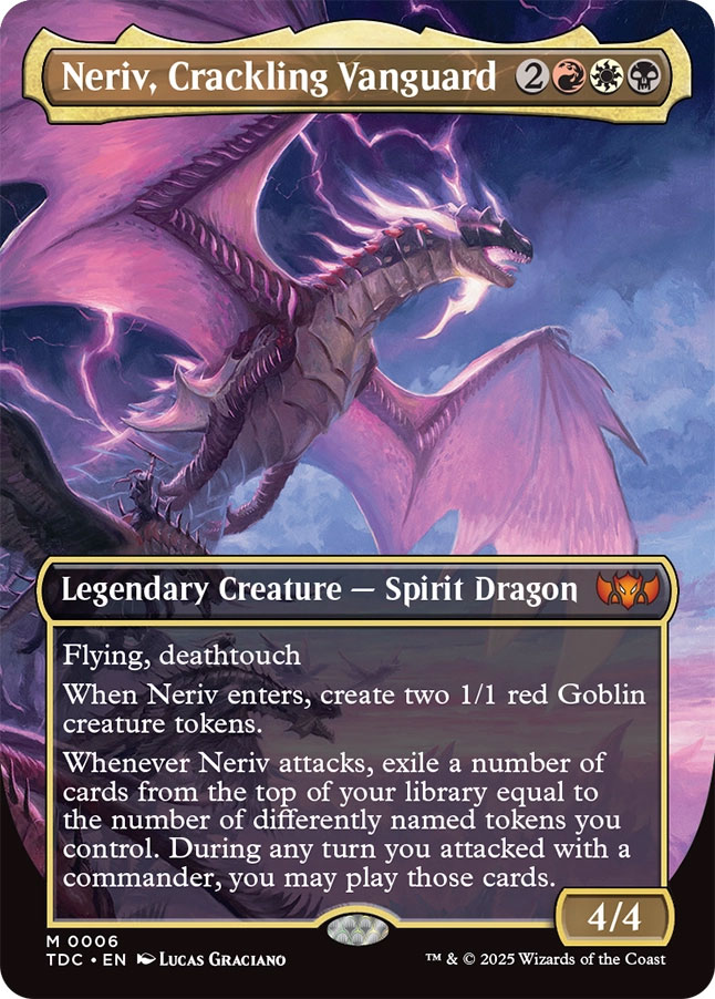Tarkir: Dragonstorm Commander Decks Variants Foil: Neriv, Crackling  Vanguard (0006 - Borderless)