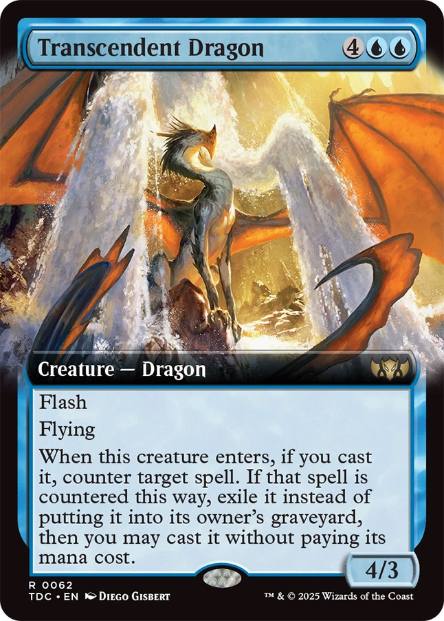 Tarkir: Dragonstorm Commander Decks Variants: Transcendent Dragon (0062 -  Extended Art)
