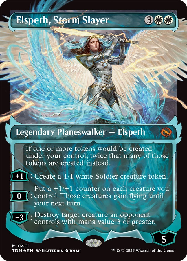 Tarkir: Dragonstorm Variants Foil: Elspeth, Storm Slayer
