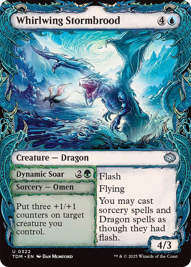 Tarkir: Dragonstorm Variants Foil: Whirlwing Stormbrood (0322 - Showcase)
