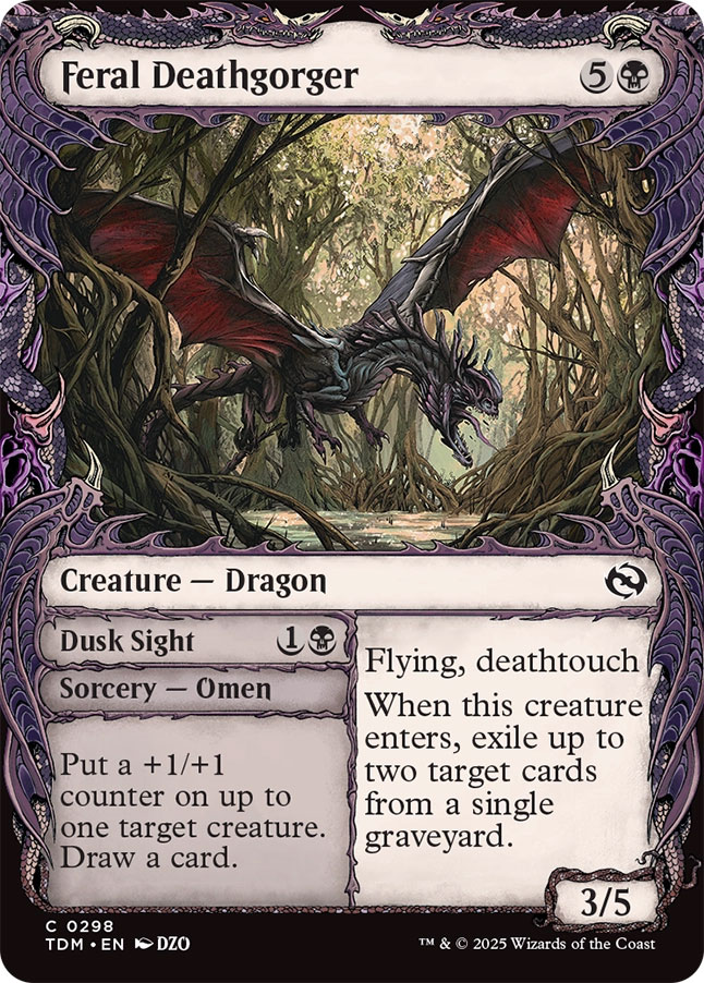 Tarkir: Dragonstorm Variants Foil: Feral Deathgorger (0298 - Showcase)