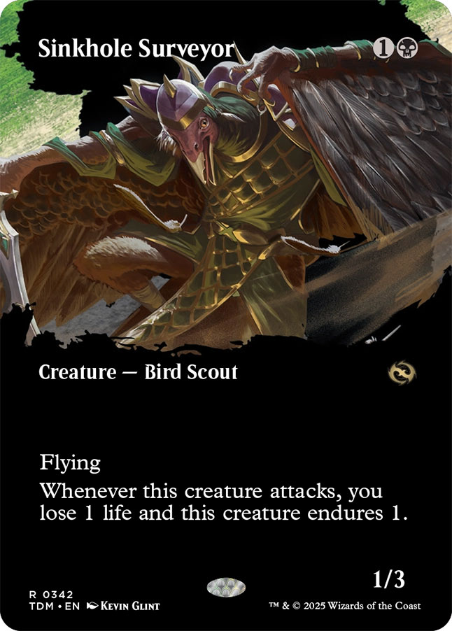 MTG 陥没孔 英語版 Tarkir: Dragonstorm Variants: Sinkhole Surveyor (0342 - Borderless)
