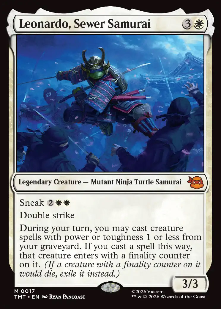 MtG Teenage Mutant Ninja Turtles Mythic Rare Leonardo, Sewer Samurai #17