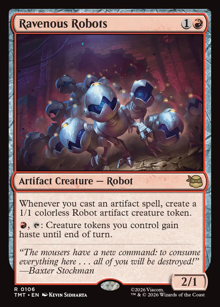 Magic the Gathering Teenage Mutant Ninja Turtles Rare Ravenous Robots #106
