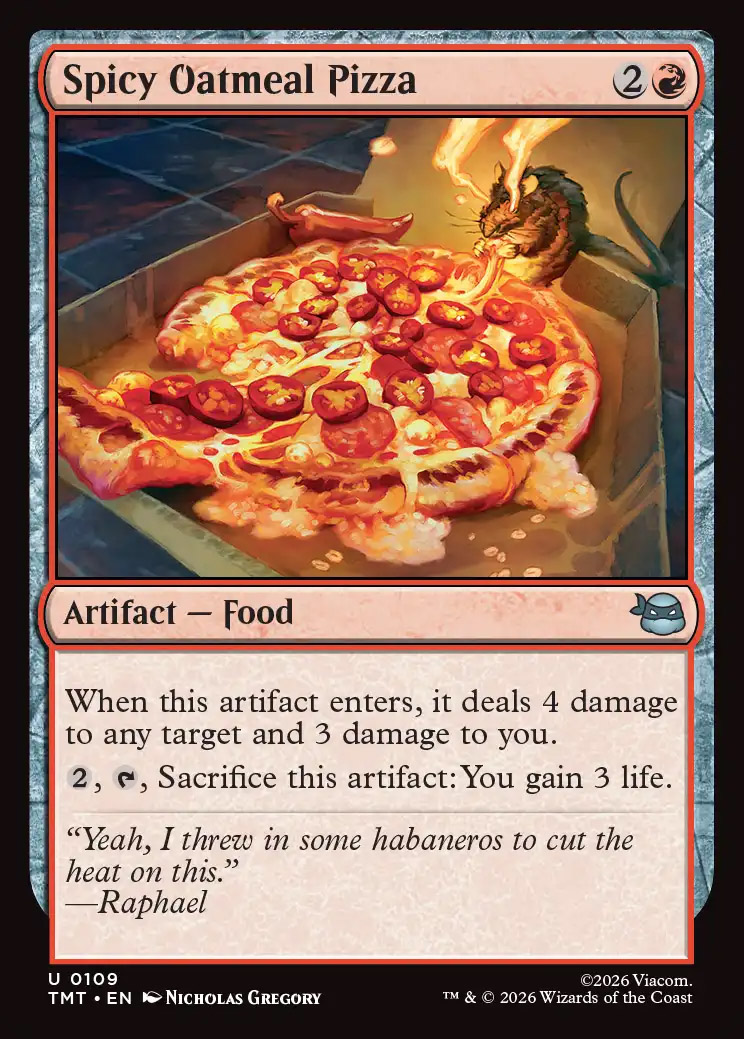 Teenage Mutant Ninja Turtles Foil: Spicy Oatmeal Pizza