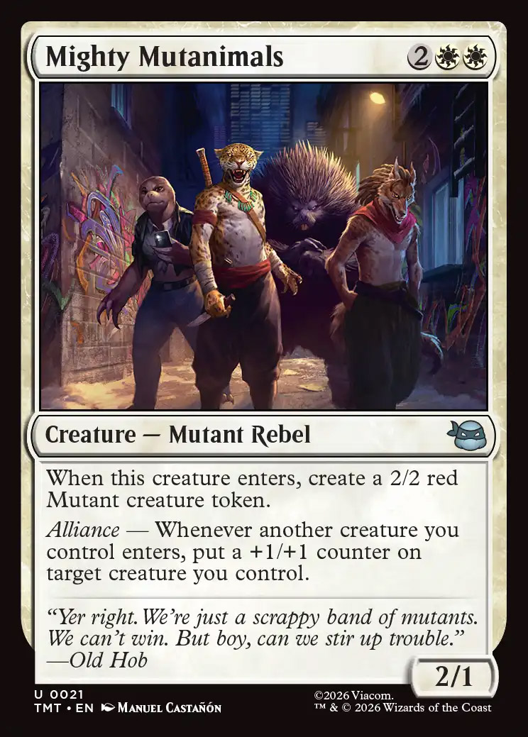 mtg mutant cards TMNT spoilers: Check out 29 new cards, including a Commander deck Trample When Super Mutant Scavenger enters the battlefield or dies All of the Mono white