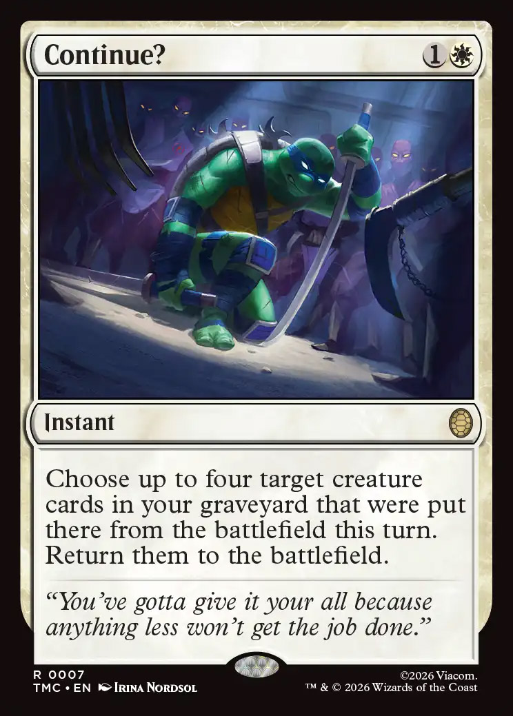 Teenage Mutant Ninja Turtles Eternal-Legal Foil: Continue? (Surge Foil)