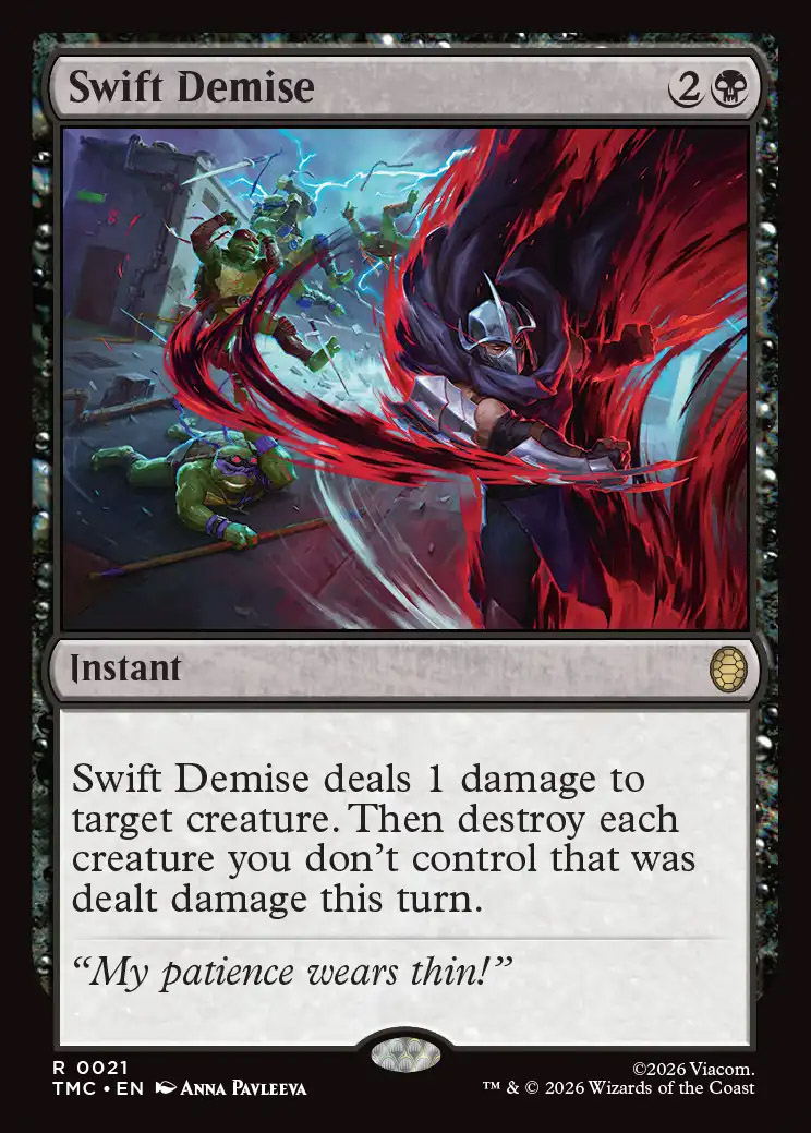 MTG foil 不実 Teenage Mutant Ninja Turtles Eternal-Legal Foil: Swift Demise