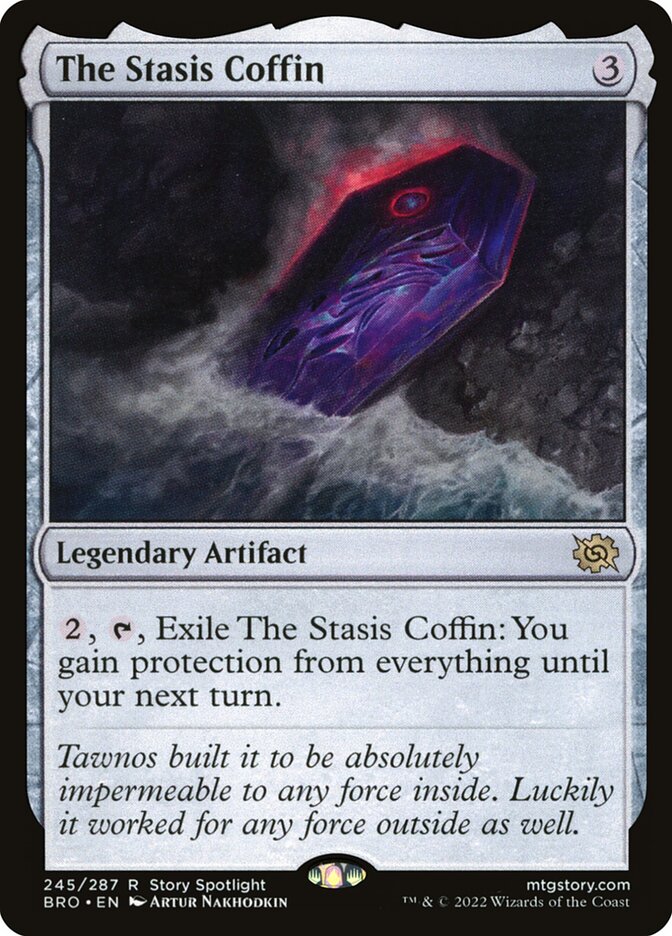stasis mtg card The Stasis Coffin (Extended Art) [The Brothers' War] – TokenMTG main image 1