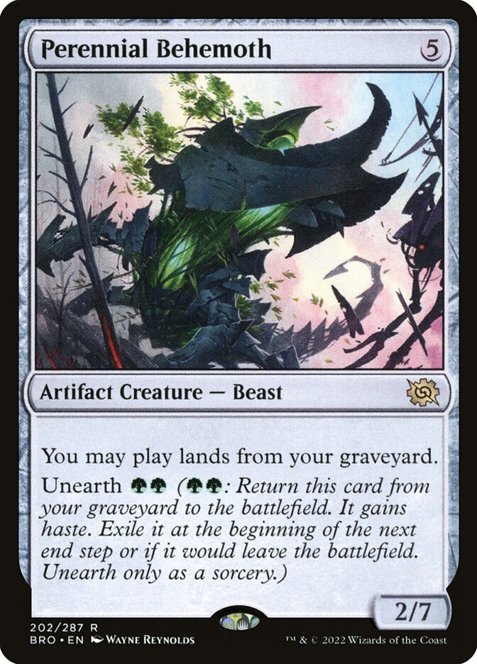 MtG The Brothers' War Rare Perennial Behemoth #202