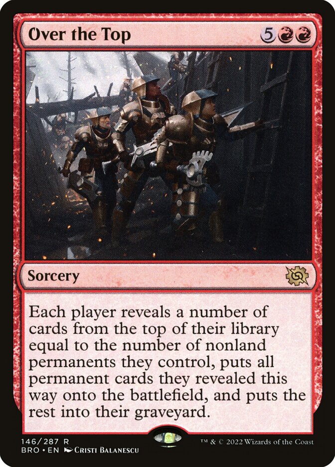 mtg brothers war top cards Magic: The Gathering The Bundle you may cast a spell from your hand or the top of your library without paying its mana cost Magic the Gathering Over the