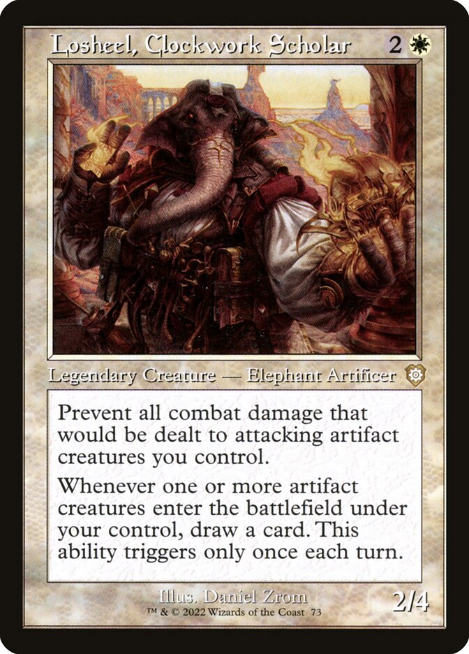 MtG Commander 2021 Rare Losheel, Clockwork Scholar #18