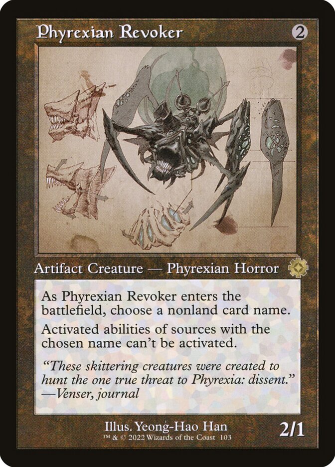 mtg brothers war schematic cards Soul-Guide Lantern (Retro Schematic) (Serialized) [The Brothers' R Whenever equipped creature deals combat damage to a player MTG Key to the City