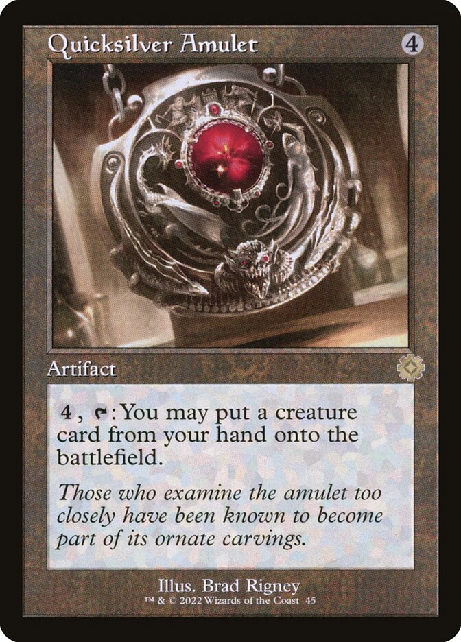 mtg cards like quicksilver amulet Quicksilver Amulet vs Dragon Arch and why? : r/EDH