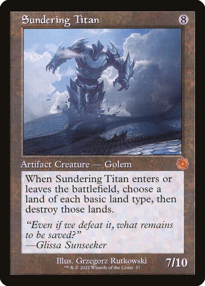card titan mtg Depthshaker [Edge of Eternities Commander] Gatling Blaster  Whenever Reaver Titan attacks MtG Shards of Alara Rare