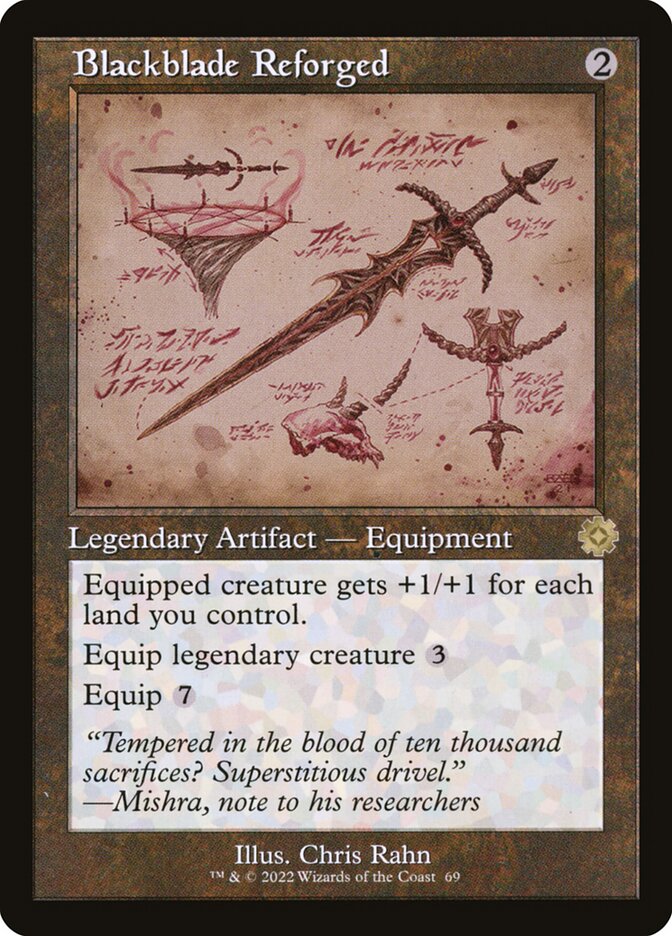 schematic mtg cards Liquimetal Coating (Retro Schematic) (Serialized) [The Brothers' War R that player loses half their life Key to the City (Retro