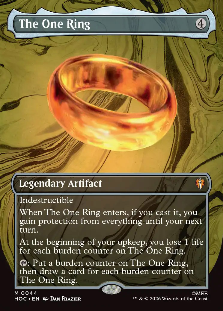 the one ring mtg card kingdom worth $2m has been found you can ignore this cards color requirements The One Ring | The