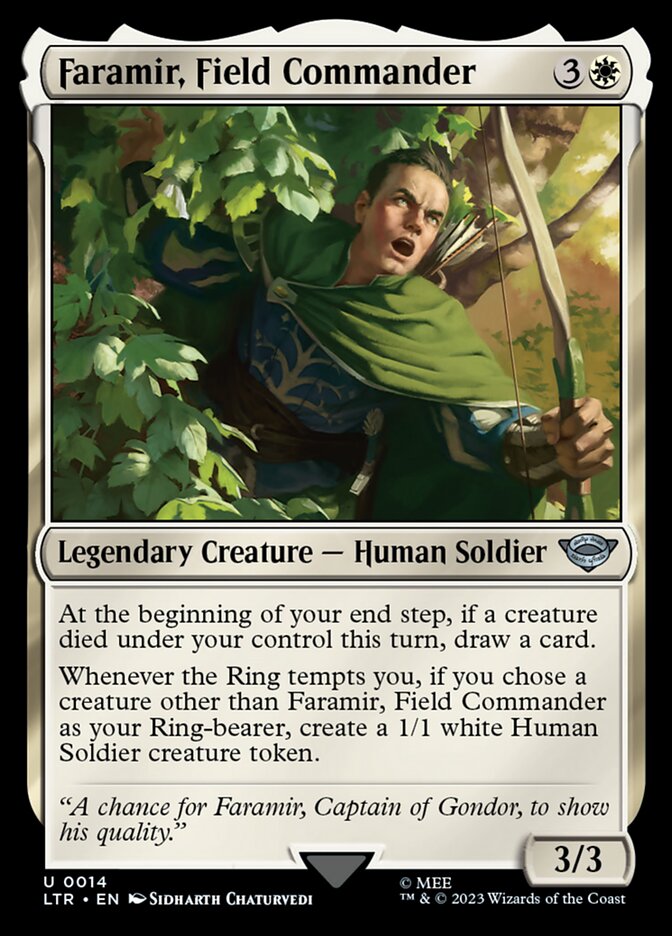 faramir mtg card Faramir, Prince of Ithilien #0319 Showcase Regular LTR Rare NM/M The Lord of the Rings Faramir, Field Commander | The
