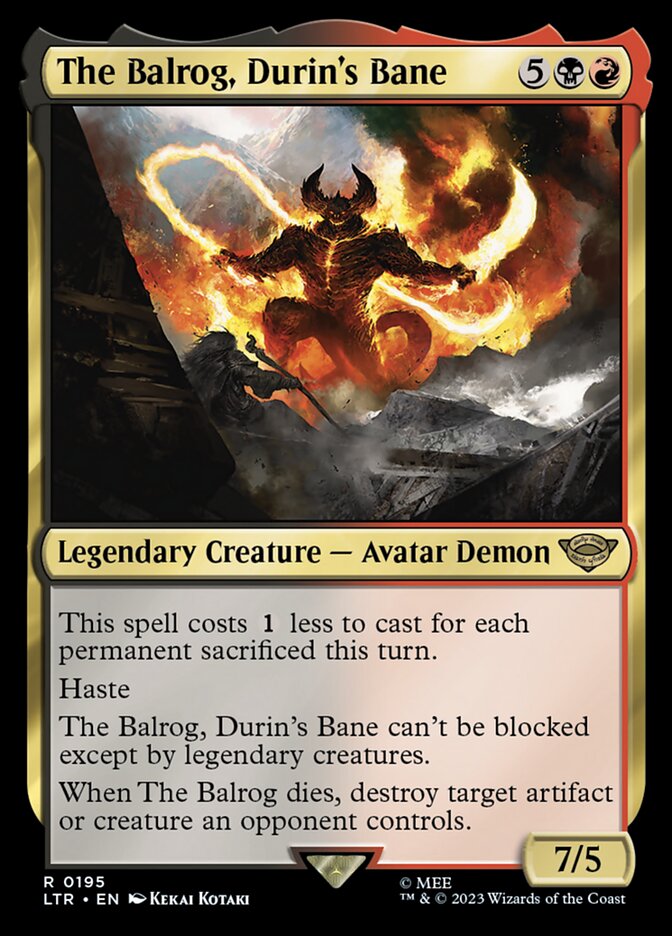 The Balrog, Durin's Bane | The Lord of the Rings: Tales of Middle-earth  Foil | Modern | Card Kingdom