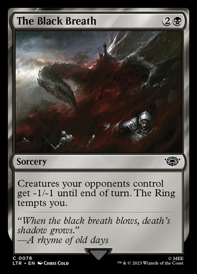 mtg lord of the rings black cards Magic: Gathering The Rings: Tales Of Middle-earth Full Reveal: See The New Whenever an opponent casts a spell Magic The Gathering Lord of