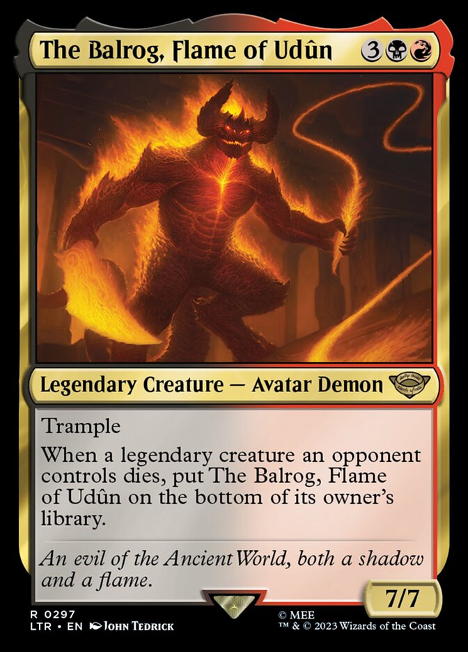 balrog card mtg by MutantMarksman on DeviantArt The Gathering The Balrog, Flame of Udun