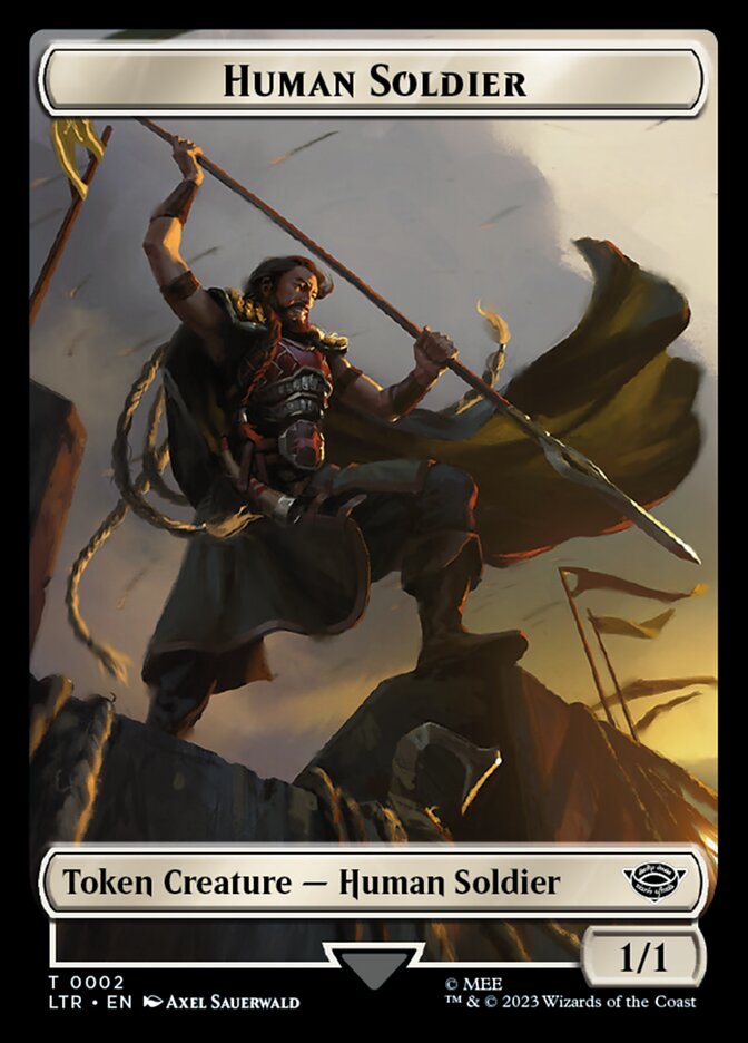 Human Soldier Token | The Lord of the Rings: Tales of Middle-earth Foil |  Modern | Card Kingdom