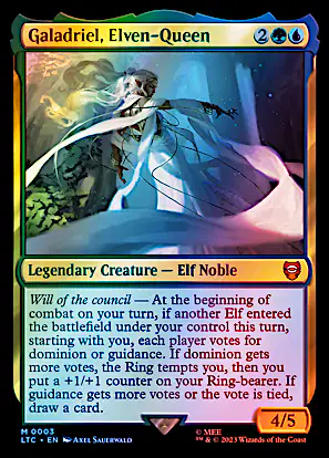 galadriel mtg commander deck EDH Deck Galadriel, Light of Valinor 100 Magic Cards Custom Deck Lord of the Rings Elves Elf Deck each player votes for dominion or guidance Galadriel MTG Commander Blink Deck: