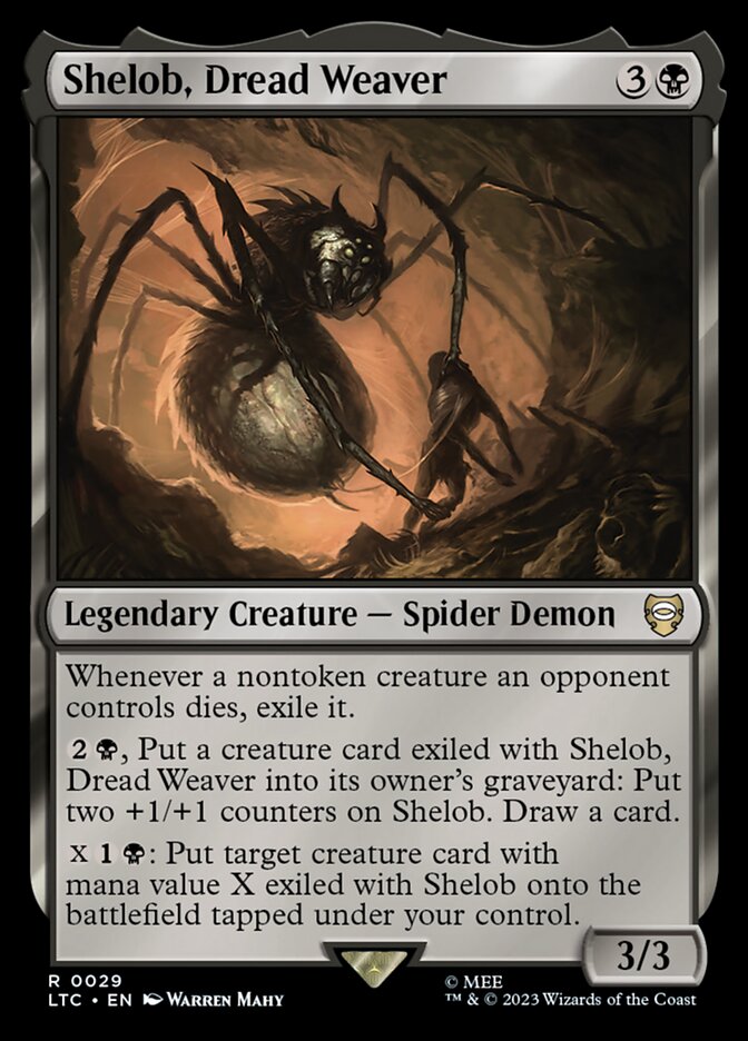 shelob mtg card Shelob, Child of Ungoliant LotR SPIDERS FOOD Magic MTG Custom Commande –  CommanderComplete