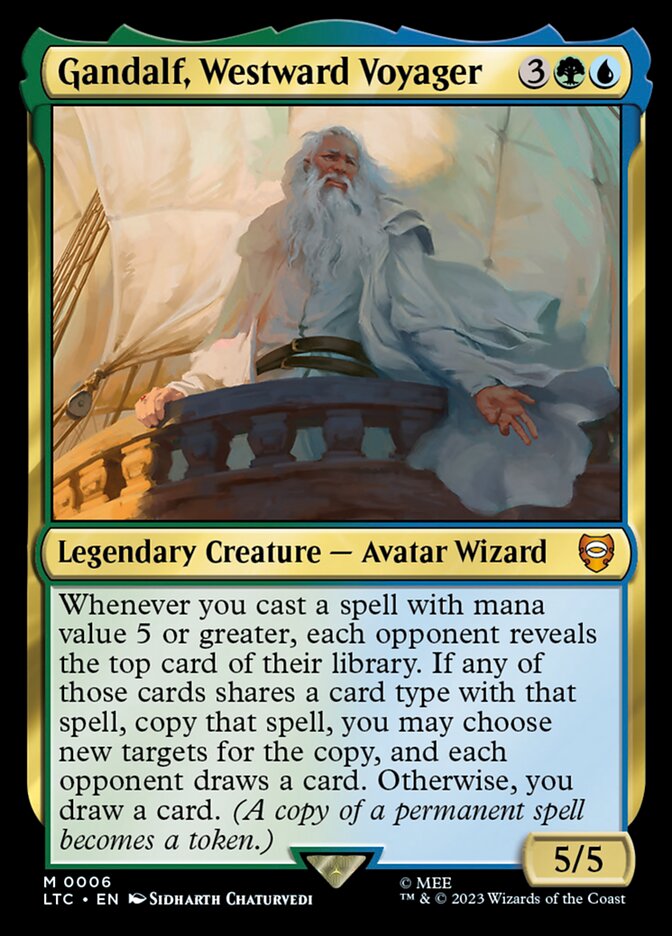 mtg gandalf the white commander deck card Magic Gathering Gandalf, Party Guest from the