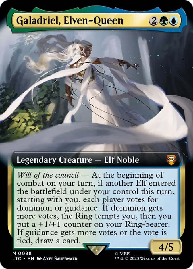 mtg elven council commander deck Magic: The Gathering The Lord of the Rings: Tales of Middle-earth Comm  Eclipse Cards and fear no Darkness Elven Council" Precon LOTR-Only Upgrades!