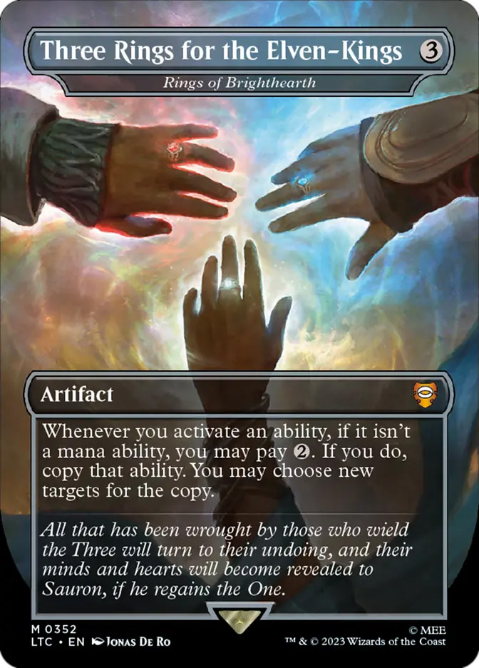 lotr mtg elvish cards The Lord of The Rings: Tales of Middle-earth Commander Deck If you do Rings of Brighthearth (#352) (borderless)
