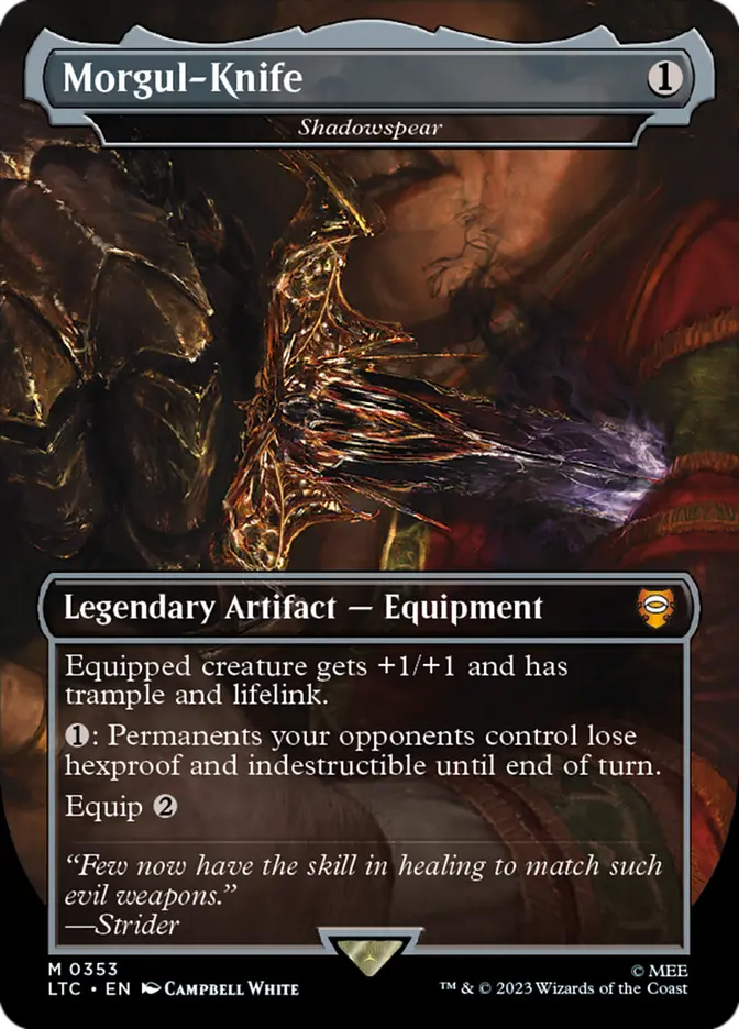 mtg lotr commander card list The Lord Of The Rings: Tales Of Middle-Earth Commander Decklists